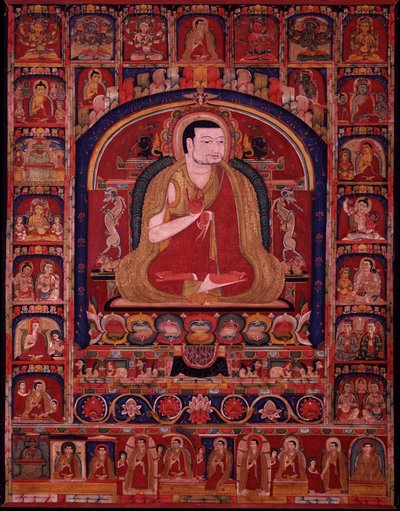 Phagmodrupa with His Previous Incarnations and Episodes from His Life by Unbekannt Unbekannt